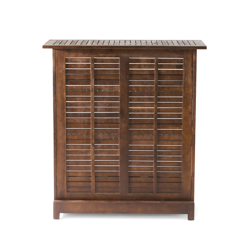 Riviera - Wood Bar Stylish Beverage Station Acacia Wood Compact - Brown