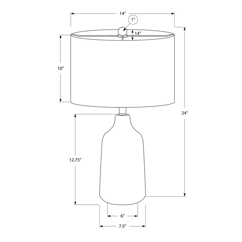 Lighting, Table Lamp, Concrete, Contemporary