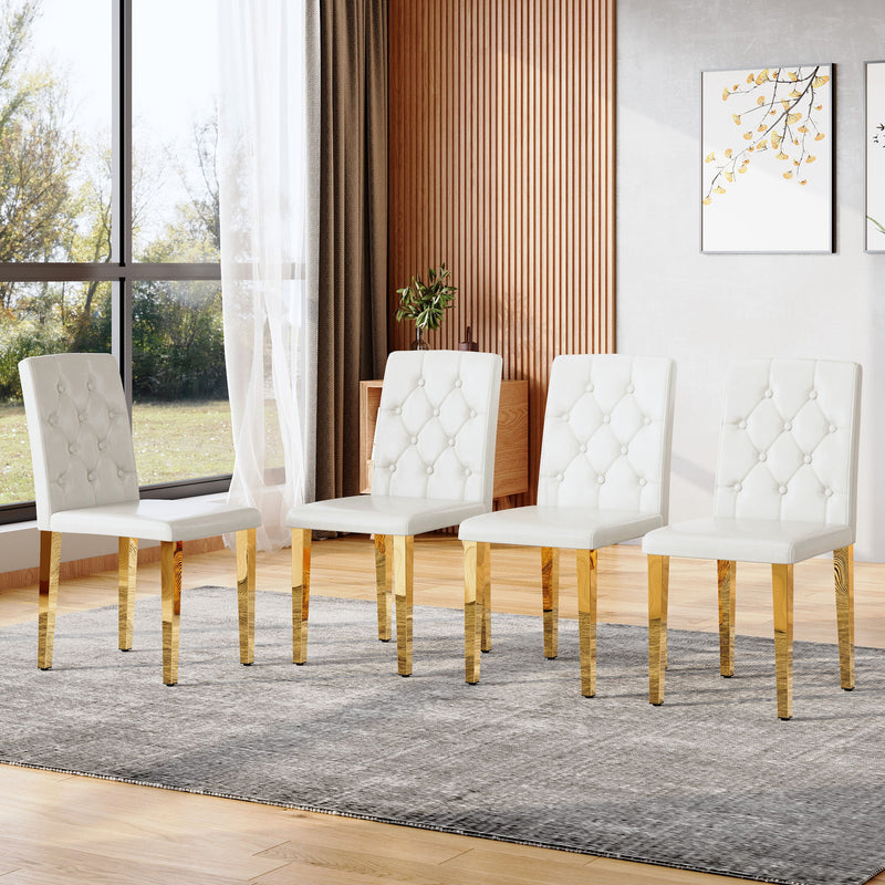 Dining Chairs With Ergonomic Buckle Backrest Comfort