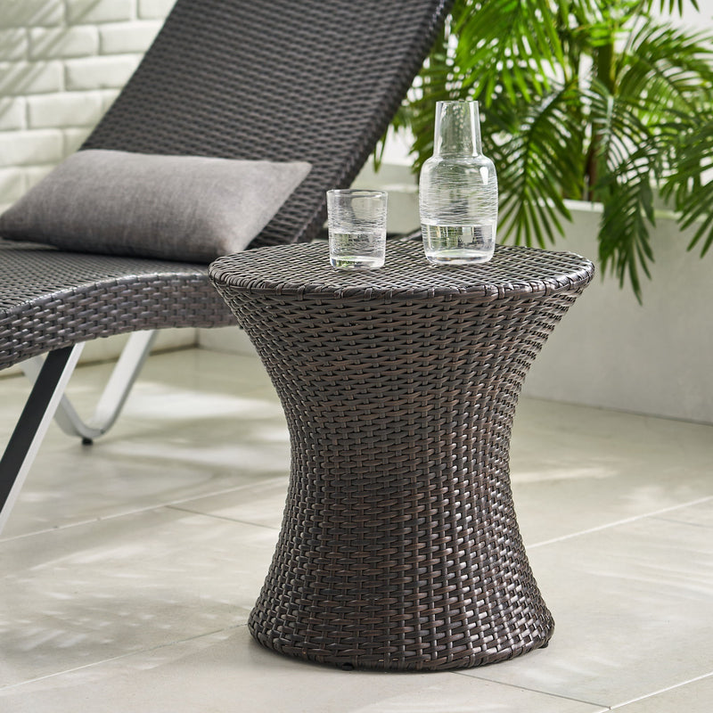Thrive - Hourglass Rattan Table With No Glass Top