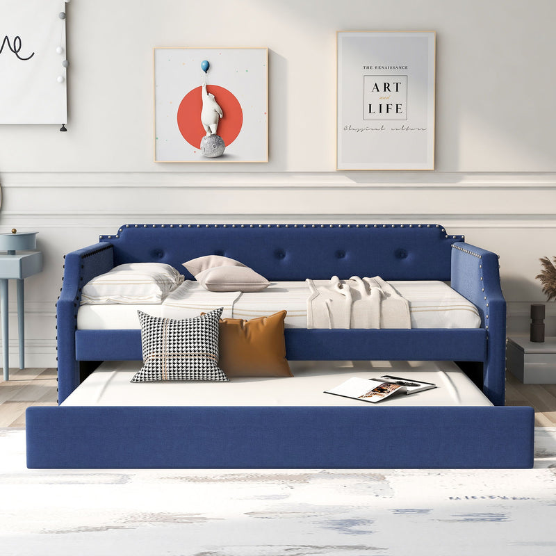 Upholstered Daybed With Trundle