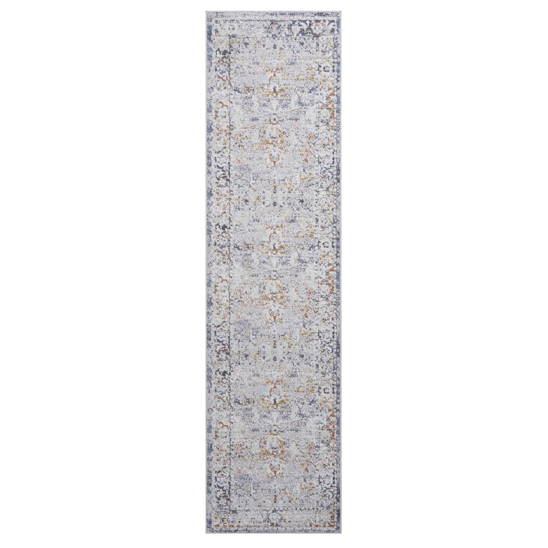 Payas - 2' X 8' Traditional Runner Rug - Ivory / Gray