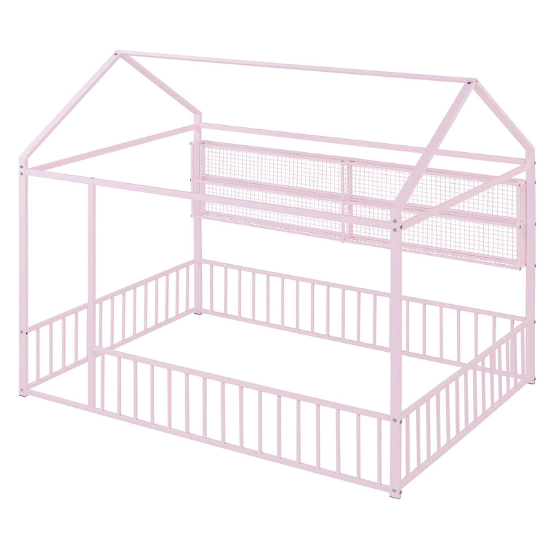 House Frame With Fence And Shelves