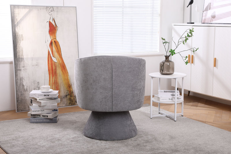 Swivel Accent Chair Armchair, Round Barrel Chair For Living Room Bedroom