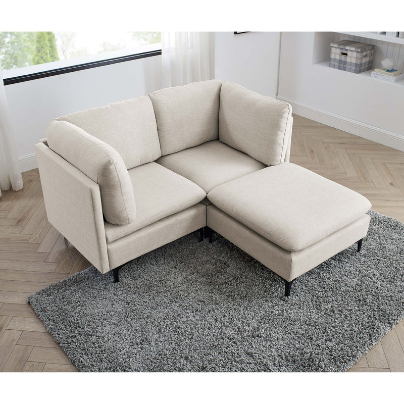 Upholstered Modular Sectional & Tall Legs