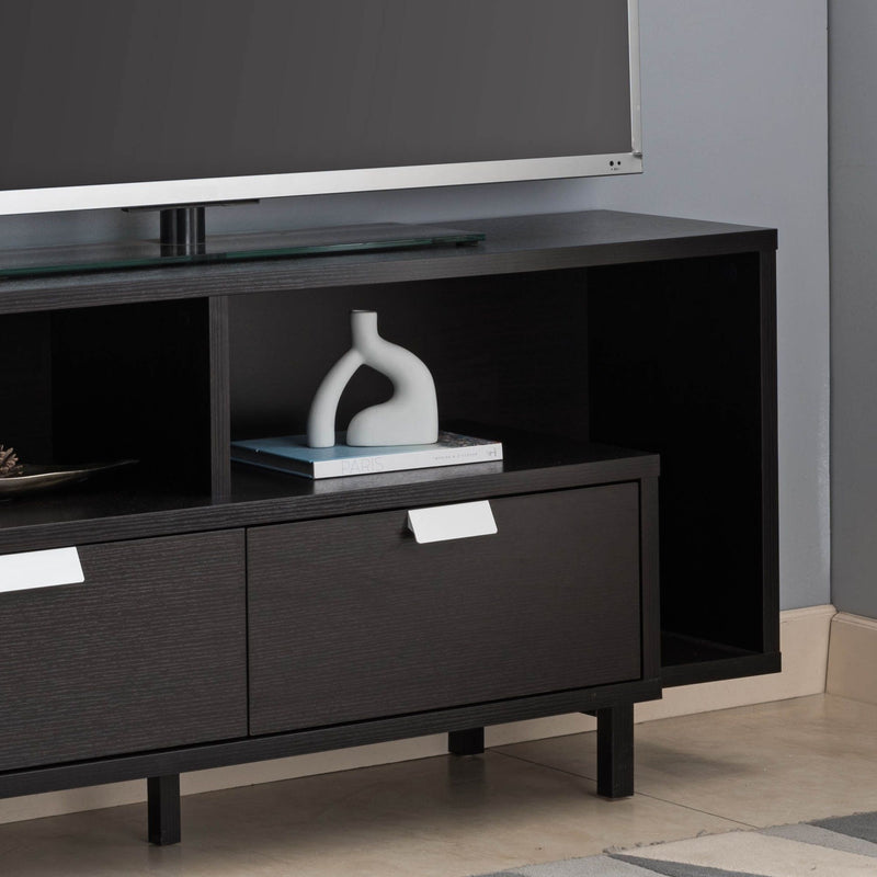 Modern TV Stand & Two Shelves And Two Drawers