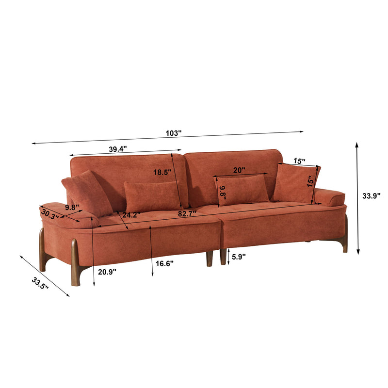 Comfortable Deep Seated Sofa With Pillows