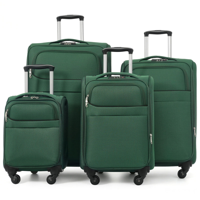 Softside Luggage 4 Piece Set With Expandable Spinner Wheels