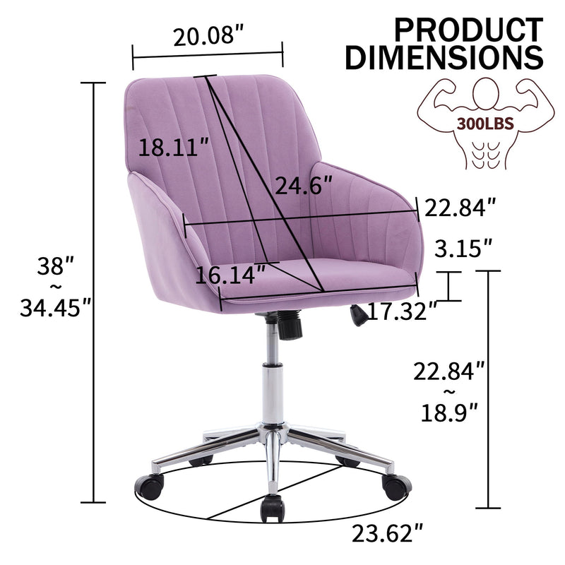 Adjustable Ergonomic Office Chair, Swivel Backrest Seat