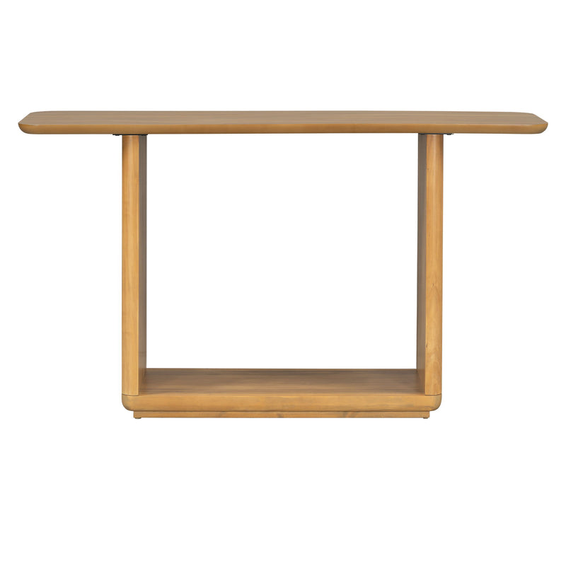 Console Table With Curved Corners And U Base Design