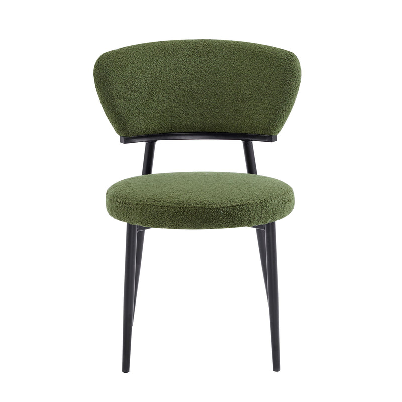 Upholstered Dining Chair (Set of 2) - Green Fabric