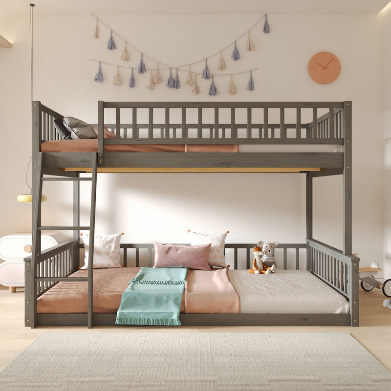 Bunk Bed With Ladder And Guardrails