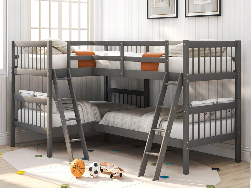 L Shaped Bunk Bed With Ladder