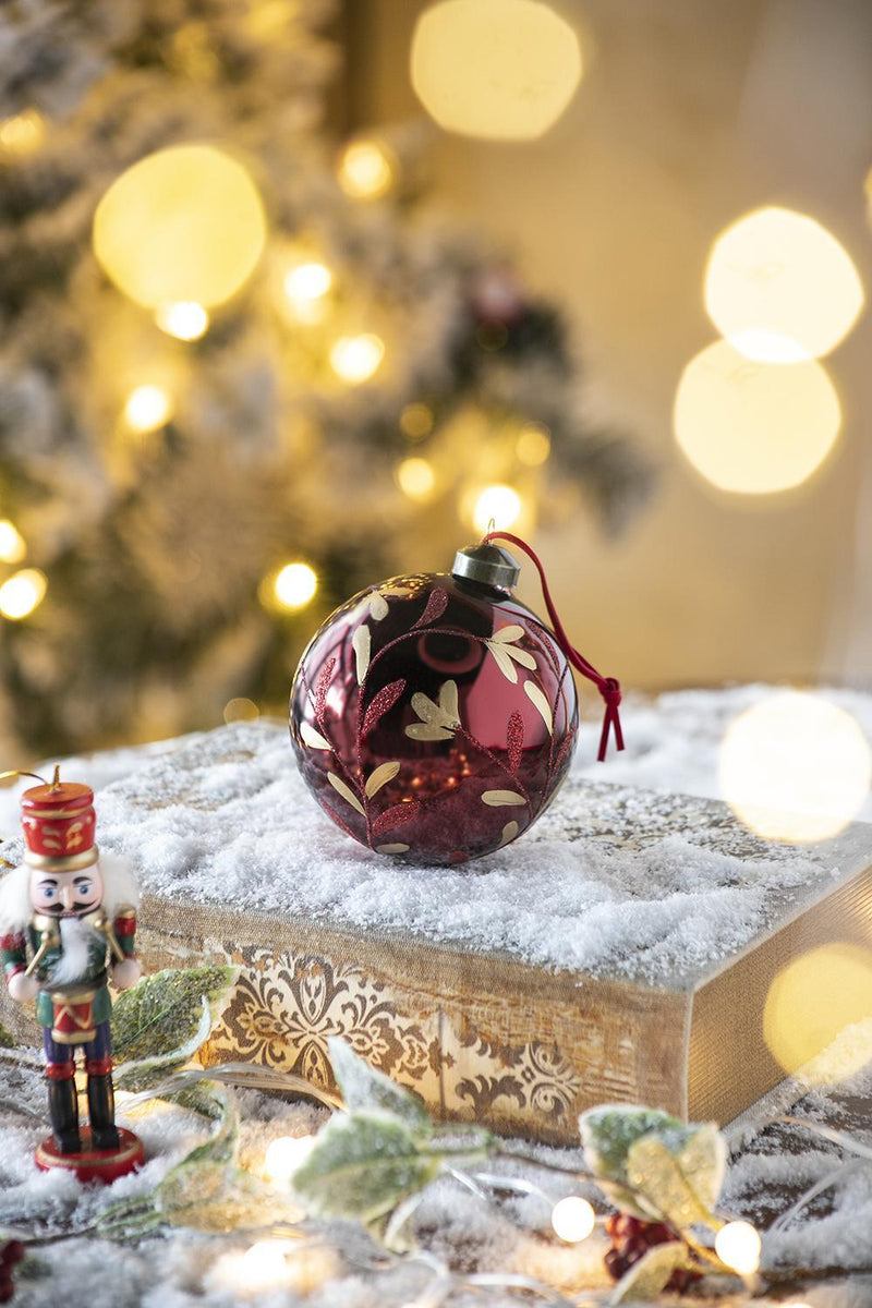 Christmas Ball Glass Decorative Hanging Ball Christmas Tree Ornaments, For Holiday Party Decorations