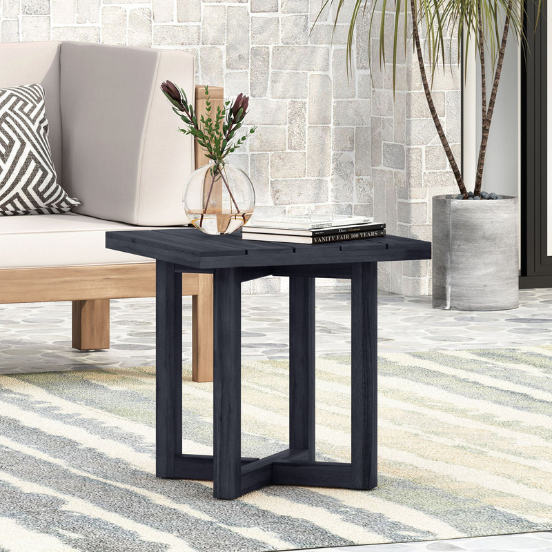 Ella - Square Side Table With Cross Stretcher Base