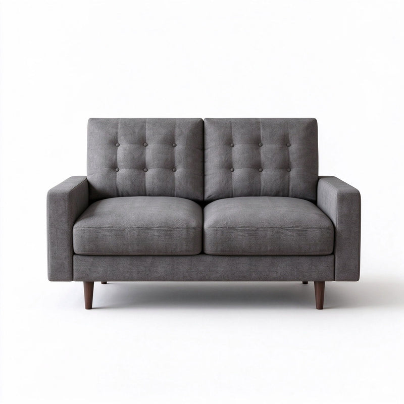 Loveseat Sofa, Tufted Back Upholstered 2 Seat Couch