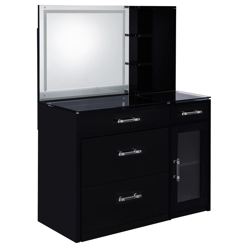 Kerr - 2 Drawer Makeup Vanity Table With Mirror And Stool