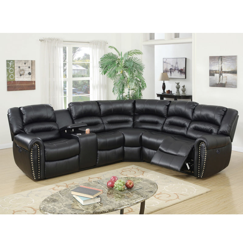 Reclining Sectional Sofa With Console