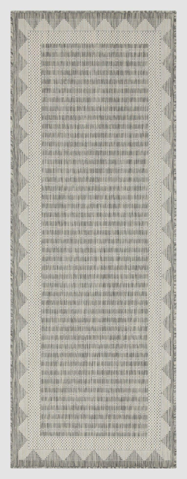 Sunshine - 2'7" X 7'3" Indoor, Outdoor Area Rug, Polypropylene - Silver