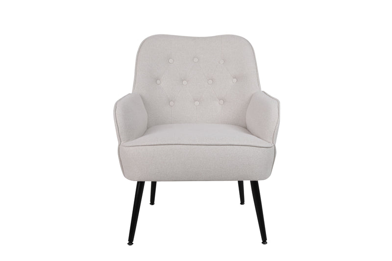 Modern Mid-Century Chair Linen Sherpa Armchair For Living Room