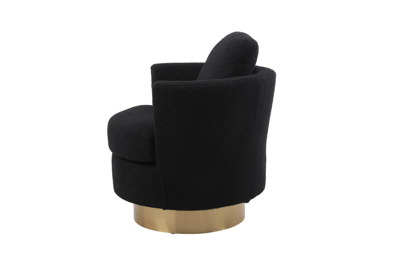 Teddy Swivel Barrel Chair For Bedroom Comfy With Base