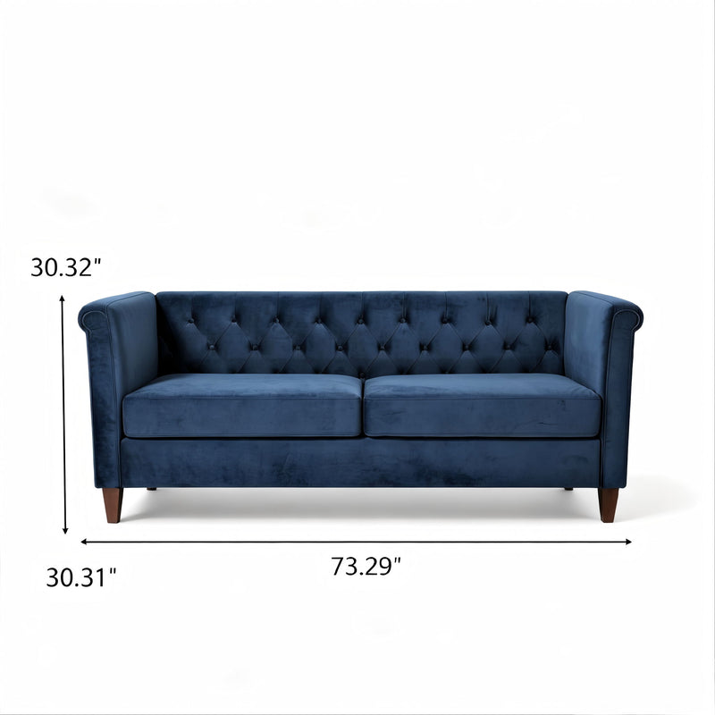 Button Tufted 3 Seater Sofa For Living Room