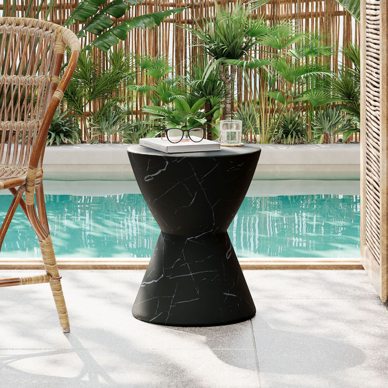 Outdoor, Lightweight Concrete Side Table