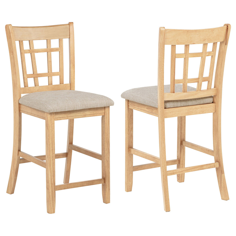 Davis - Counter Height Dining Chair Linen (Set of 2) - Light Oak