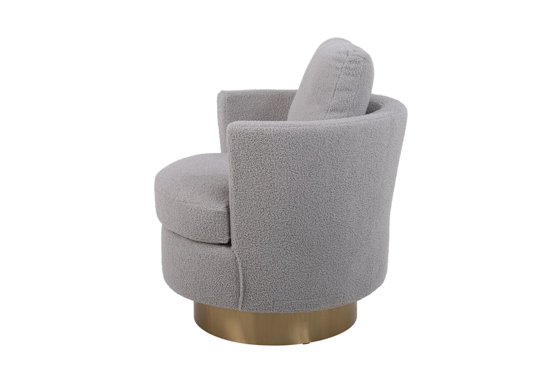 Teddy Swivel Barrel Chair For Bedroom Comfy With Base