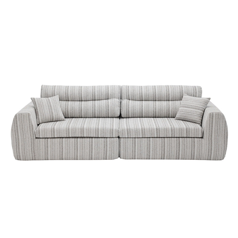 3 Seater, Couch With Throw Pillows For Living Room