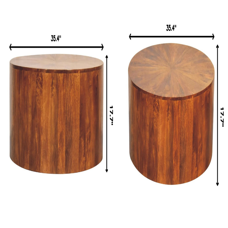 Round Coffee Table - Chestnut