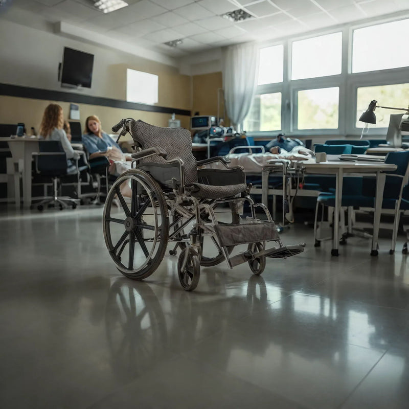 Lightweight Wheelchair Foldable For Adults, Manual Transport Chair With Double Brakes