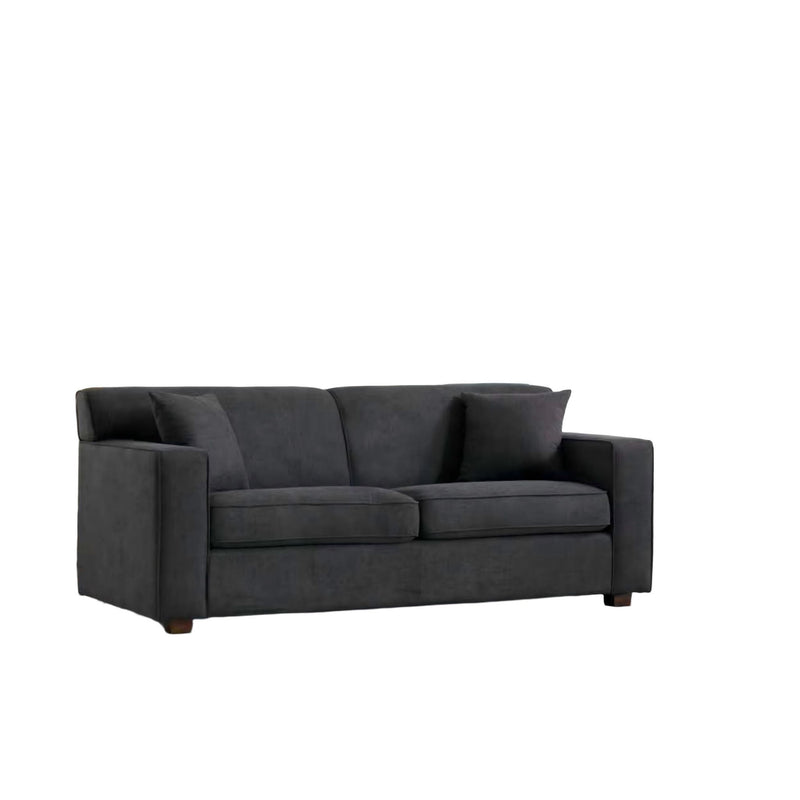 Loveseat Sleeper Sofa With Full Size Pull Out Bed, 2 Seater Convertible Couch For Small Apartments - Gray