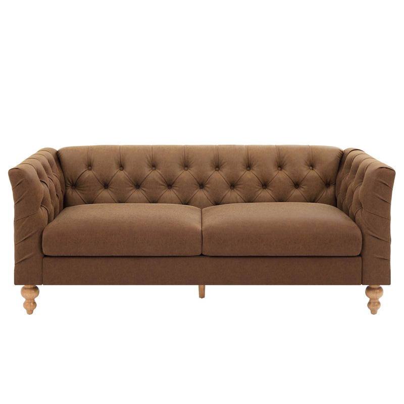 Chesterfield Sofa With Flared Arms For Living Room