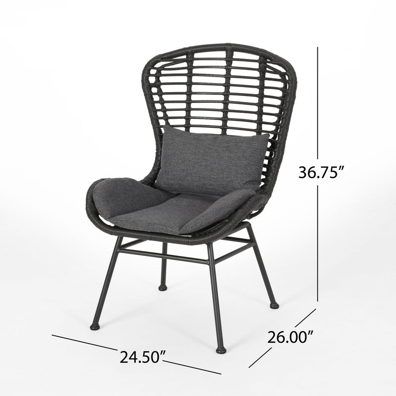 Calypso - Outdoor Chair With Water Resistance Cushion And Iron Frame