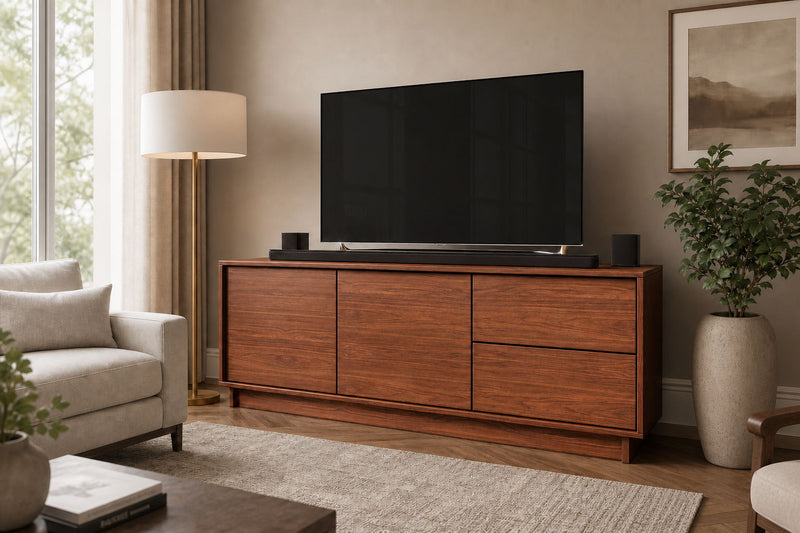 TV Stand For TVs Up To 60" With 2 Doors And 2 Drawers