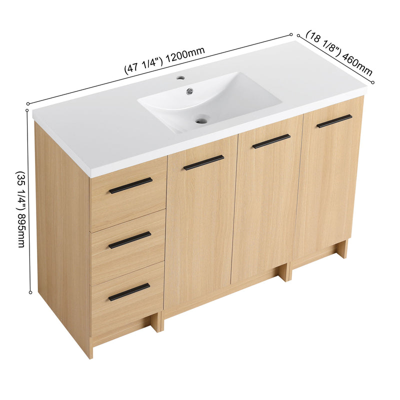 Floating Bathroom Vanity With Sink, Modular Cabinet