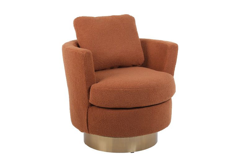 Teddy Swivel Barrel Chair For Bedroom Comfy With Base