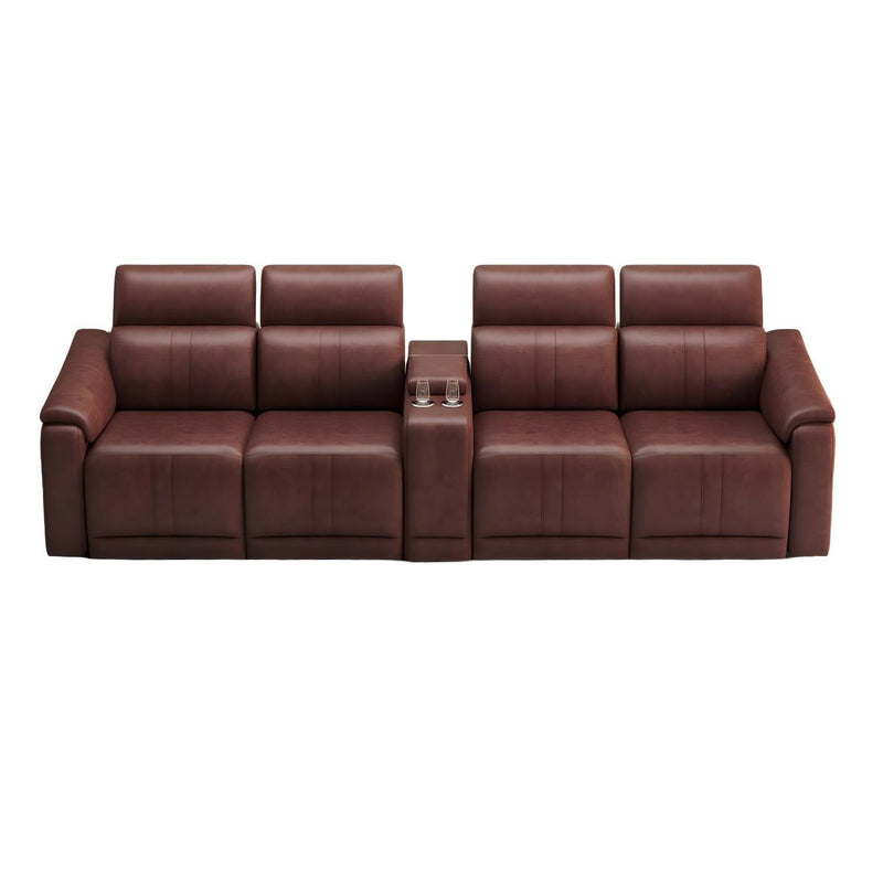 Modular Sofa With Recliners And Cup Holders Sectional Set