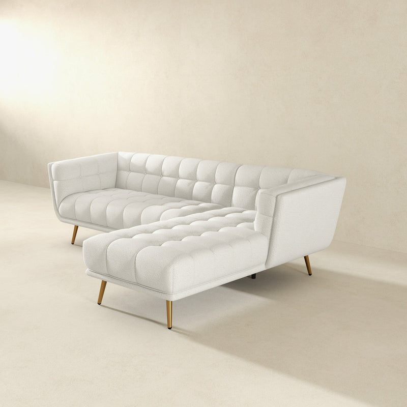 Addison - L Shape Sectional Sofa Tufted