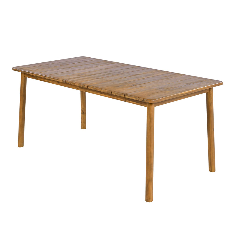 Visola - Outdoor Dining Table With Classic Slatted Top - Teak