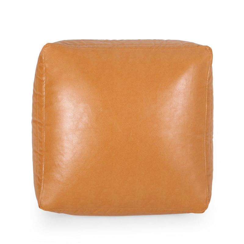 Bambo - Rectangle Pouf Ottoman Floor Cushion - Caramel