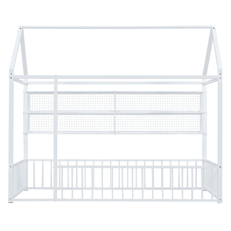 House Frame With Fence And Shelves