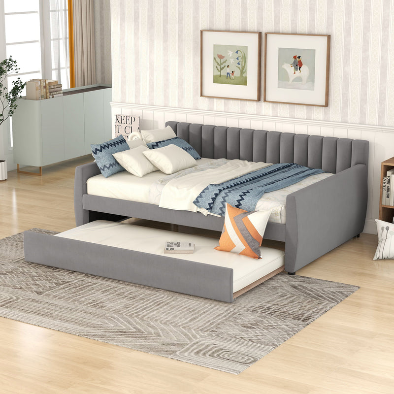 Upholstered Daybed With Slat Support