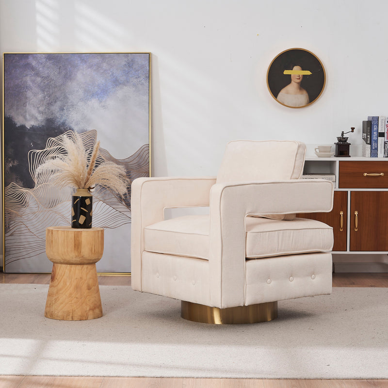 Swivel Barrel Chair 360 Degree Swivel Club Modern Accent Single Sofa Chair