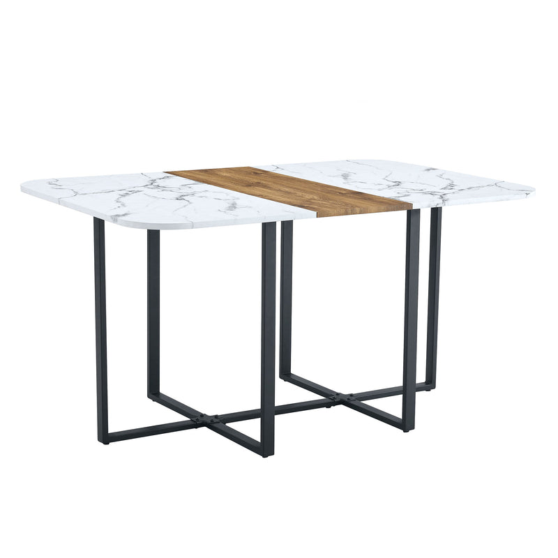 2 Tone Dining Table For Modern Minimalist And Industrial Styles
