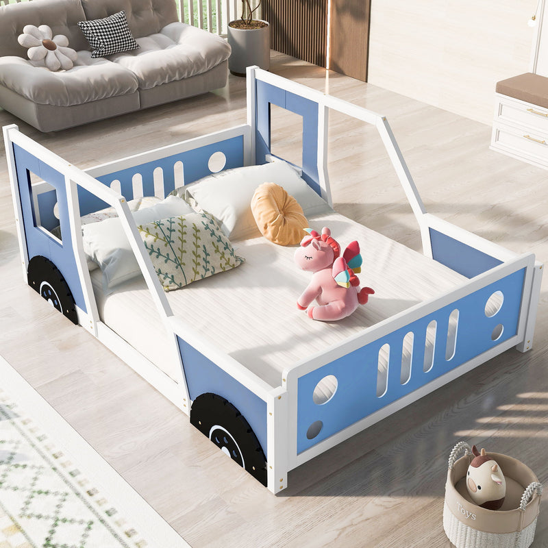 Classic Car Shaped Platform Bed With Wheels