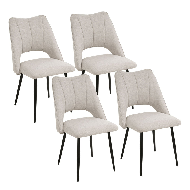 Chair With High Resilience Filling, Adjustable Feet For Kitchens (Set of 4)