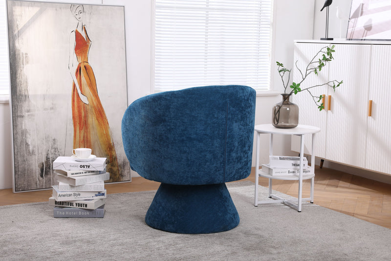Swivel Accent Chair Armchair, Round Barrel Chair For Living Room Bedroom - Teal