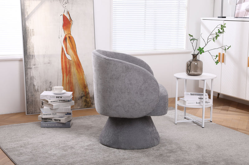 Swivel Accent Chair Armchair, Round Barrel Chair For Living Room Bedroom